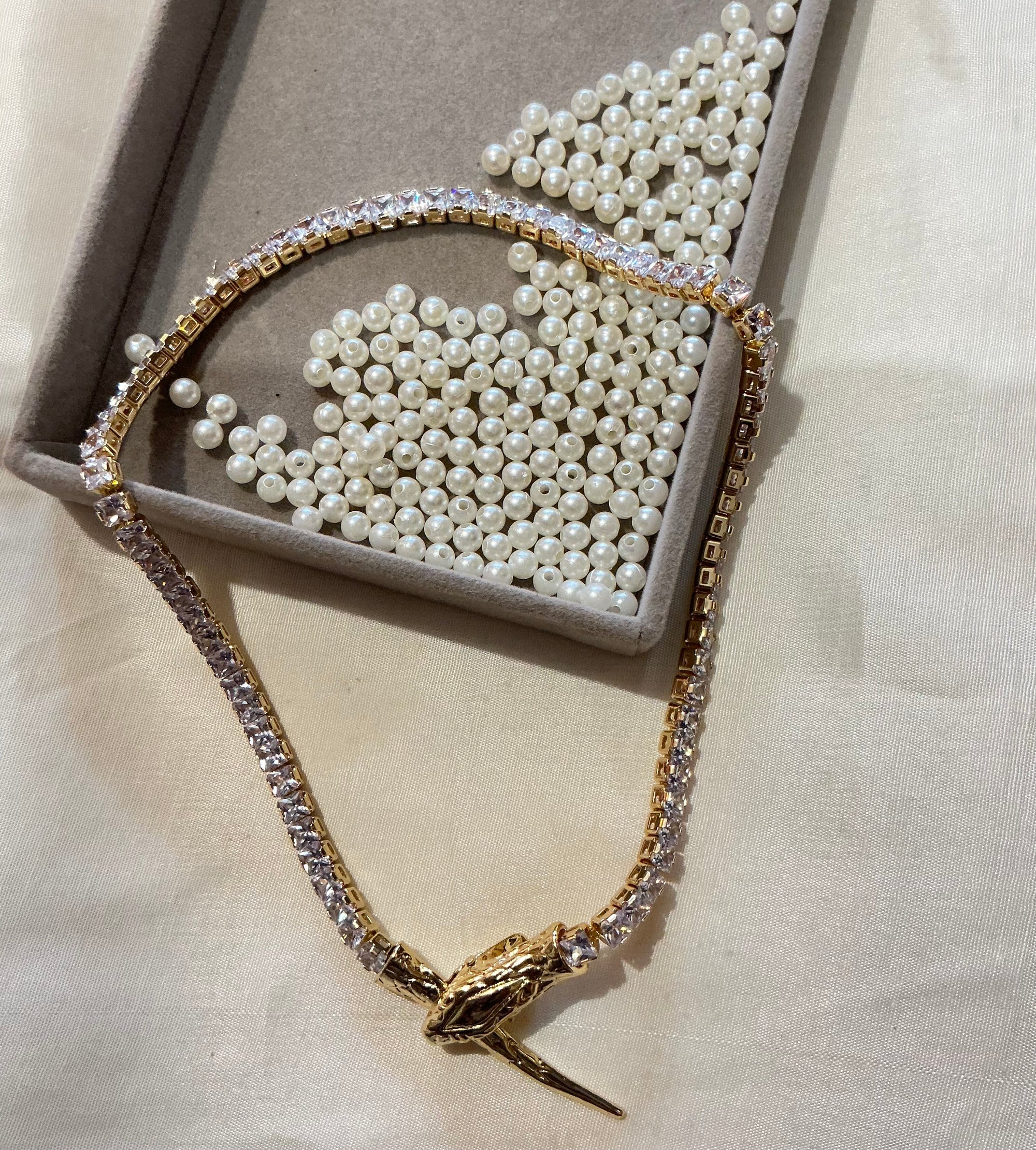 Crystal Viper Gold Necklace