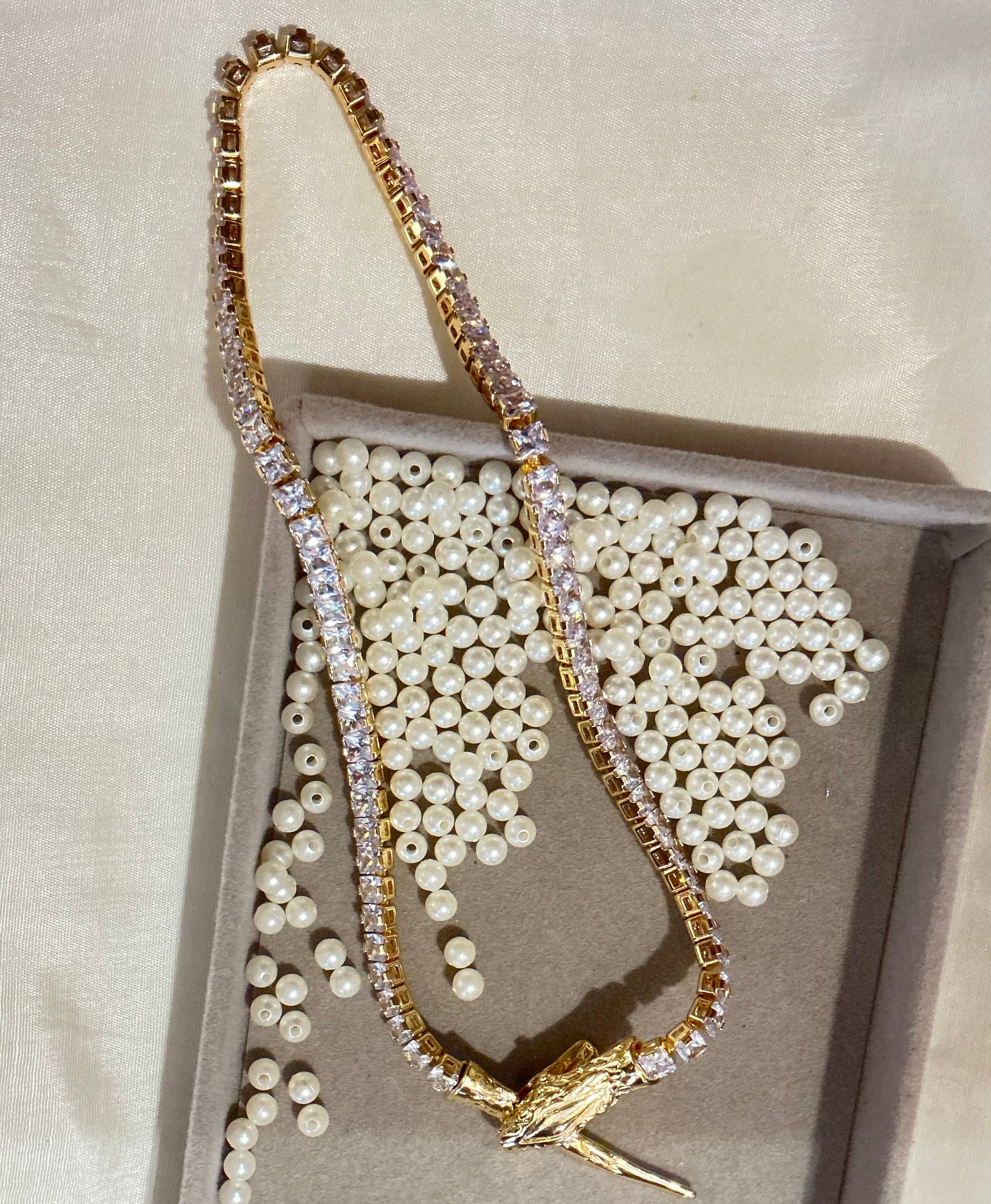 Crystal Viper Gold Necklace