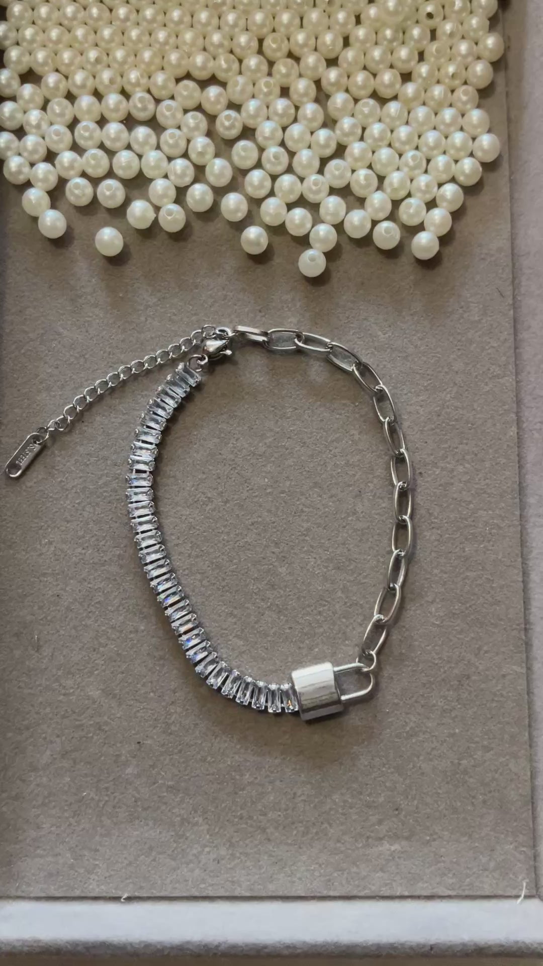 Crystal Gleam Silver Anklet